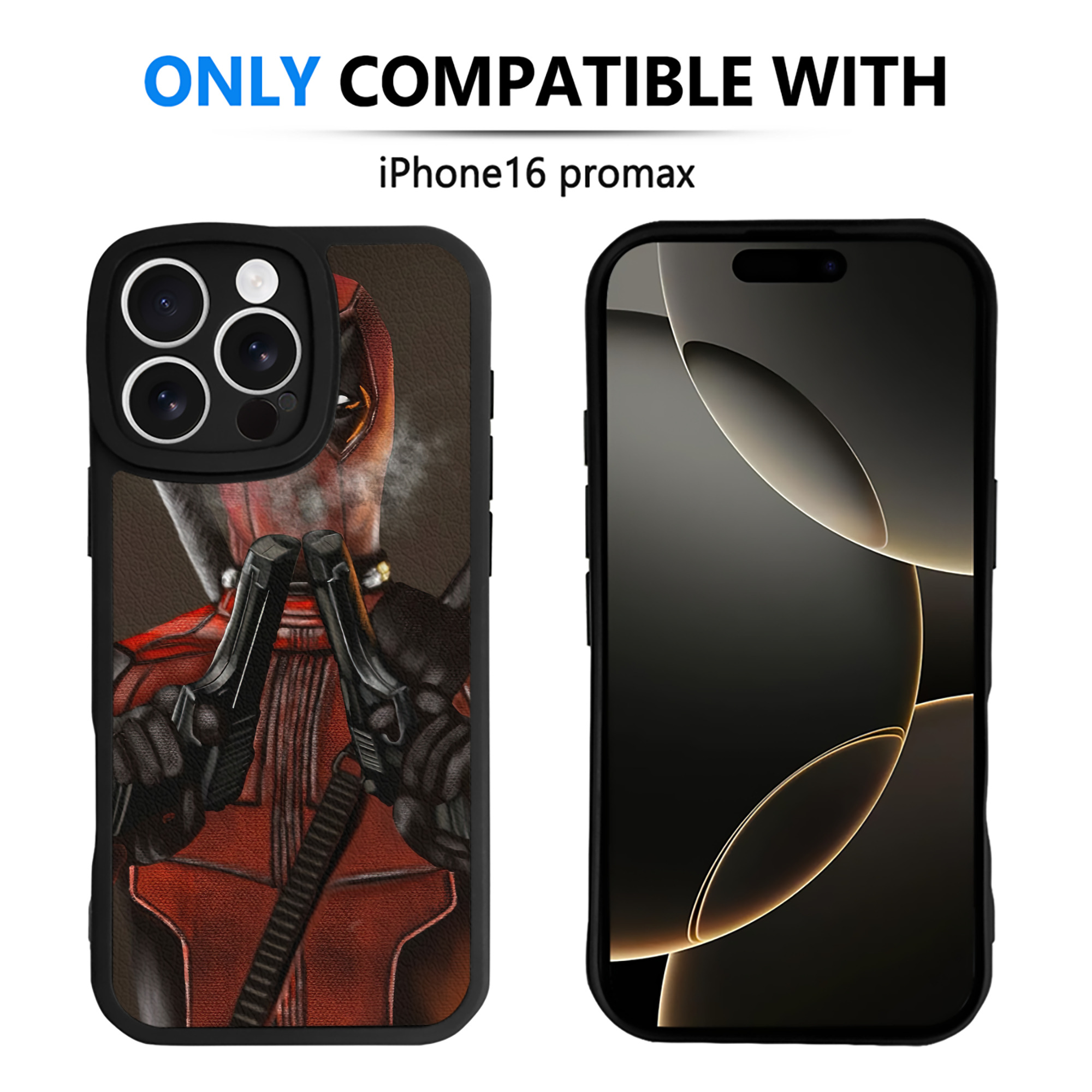 （画像用） Deadpool デッドプール 【iPhone 16シリーズ対応】シリコンスマホケース（レザー調） 材質：シリコン